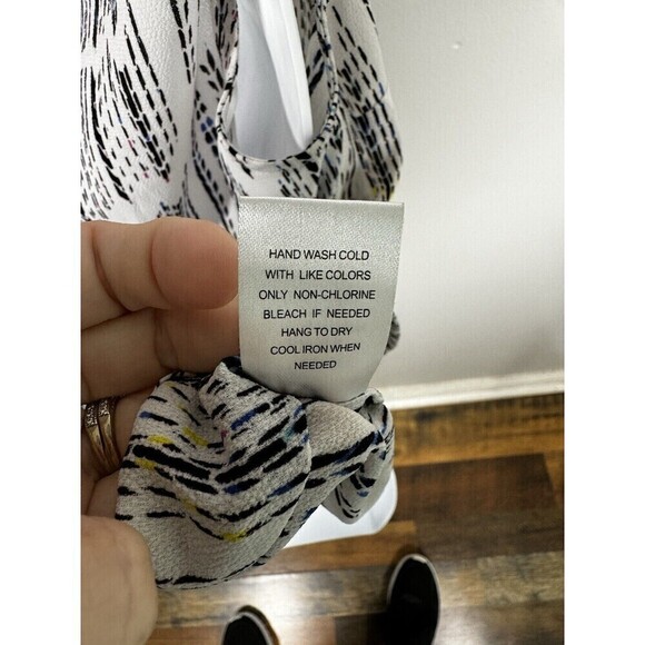 Daniel Rainn Tank Top Womens Small Tunic Black/white Sheer Blouse - Picture 5 of 7